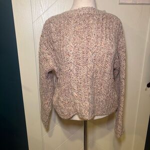 Vero Moda Chunky Cable Knit Sweater Multi-Color Confetti Knit Pullover Size Sm